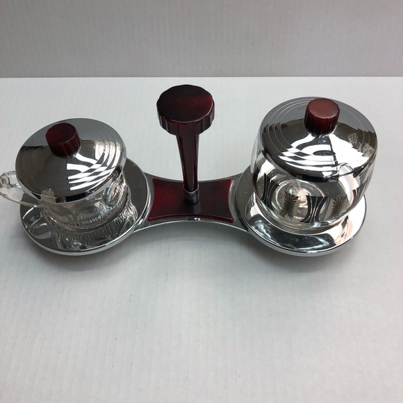 Vintage Bakelite glassware tray set - Picture 4 of 6